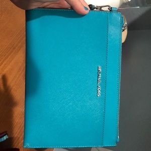 Michael Kors wristlet teal